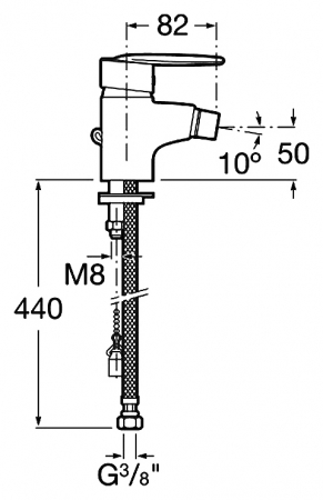 Смеситель для биде Roca 5A6161C00