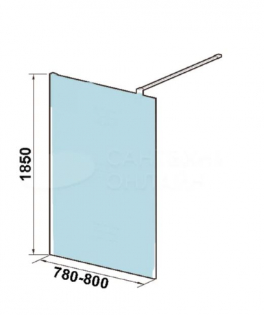 Душевая перегородка Weltwasser WW400 Walk-In 80G-1