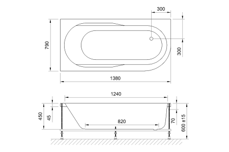 Акриловая ванна Royal Bath AZUR RB614200L