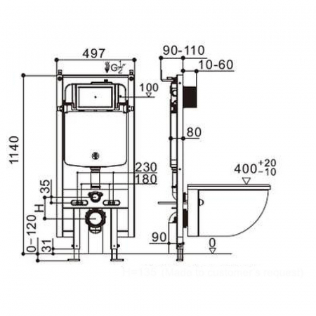 Комплект WeltWasser инсталляция + унитаз AMBERG 404 + GELBACH 002 GL-WT + AMBERG RD-MT CR