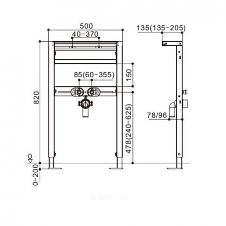Инсталляция для раковины WeltWasser WW AMBERG 500 RA