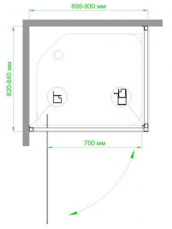 Душевой уголокок Royal Bath RB HV-C-CH 90x80