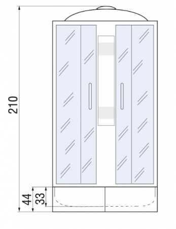 Душевая кабина RIVER NARA 120/80/44  МТ L