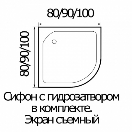 Акриловый душевой поддон WEMOR 100/15 C