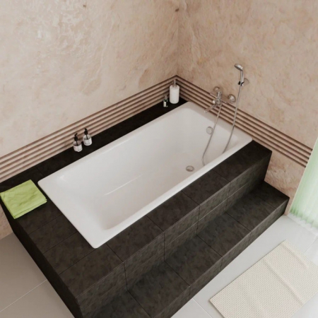 Чугунная ванна Delice Parallel 1800х800 без ручек с антискользящим покрытием