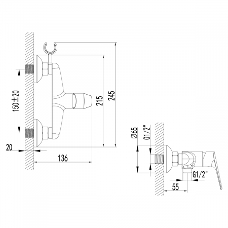 Смеситель для душа Lemark Partner LM6559C
