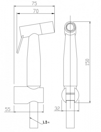 Гигиенический душ BelBagno  BB-IFS1-IN